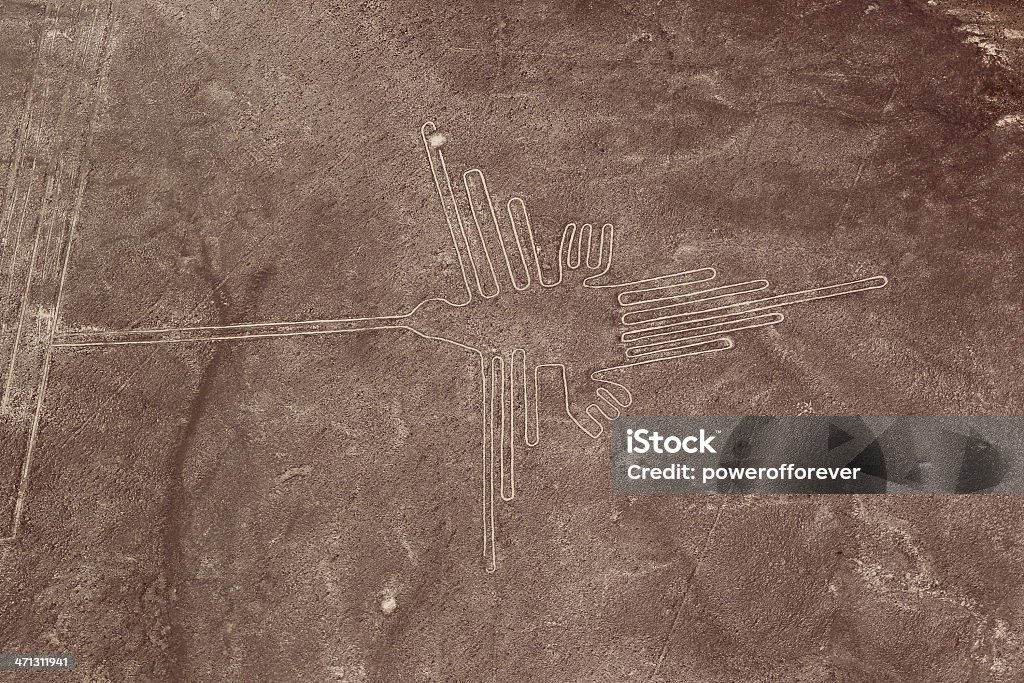 Linee di Nazca-Colibrì - Foto stock royalty-free di Nazca