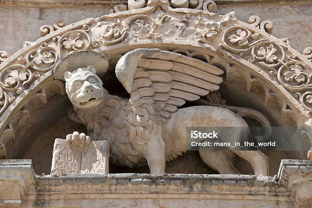 Lecce, Italia, barocco Timpano. - Foto stock royalty-free di Angelo