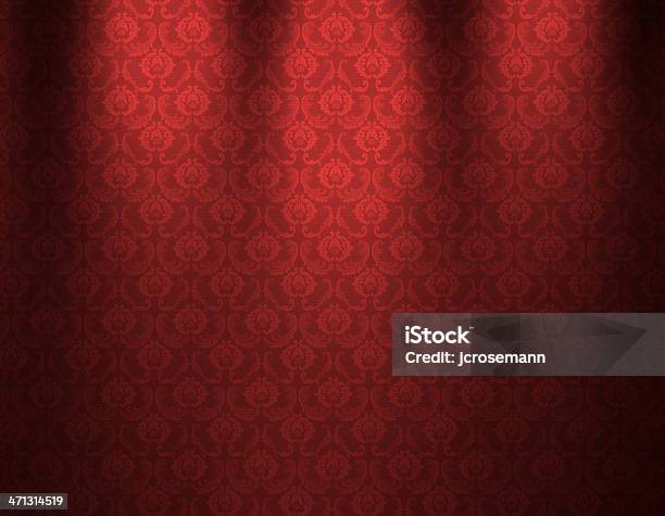 Red Luxurious Wallpaper Stock Illustration - Download Image Now - Abstract, Antique, Backgrounds