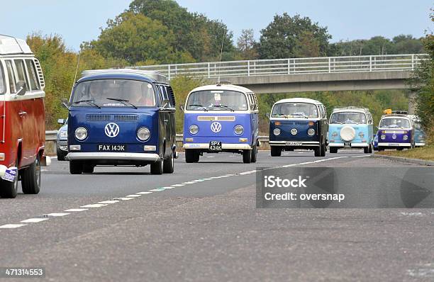 Classic Vintage Vw Campers Stock Photo - Download Image Now - Volkswagen, Driving, Motor Home