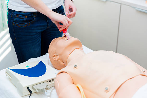 istock First aid CPR seminar,demostration of tracheal intubation 471315036