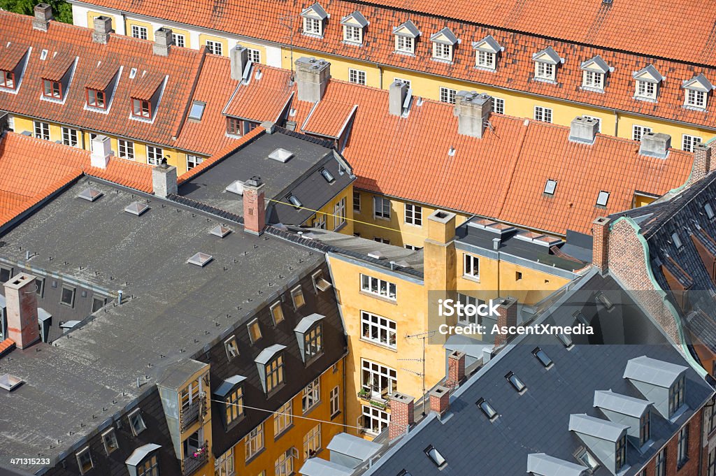 Copenhague telhados - Foto de stock de Telhado royalty-free