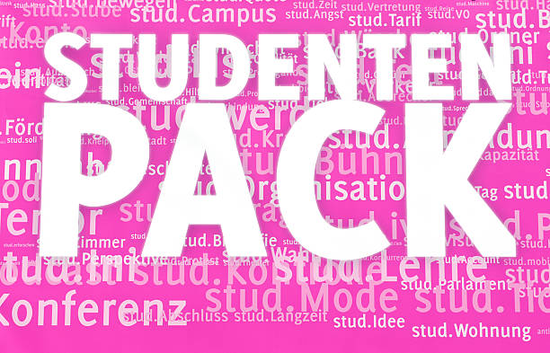 logo StudentenPACK of exposition in humbold university berlin Berlin, Germany - June 28, 2011: logo StudentenPACK of exposition in humbold university  about studing in berlin - 200 years studying in berlin. studenten stock pictures, royalty-free photos & images