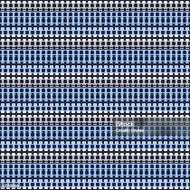 Abstract Fantasy Rectangles Blue Background Seamless Pattern Stock Photo - Download Image Now