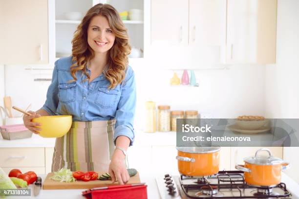 Woman In The Kitchen Stock Photo - Download Image Now - 2015, 30-34 Years, Adult