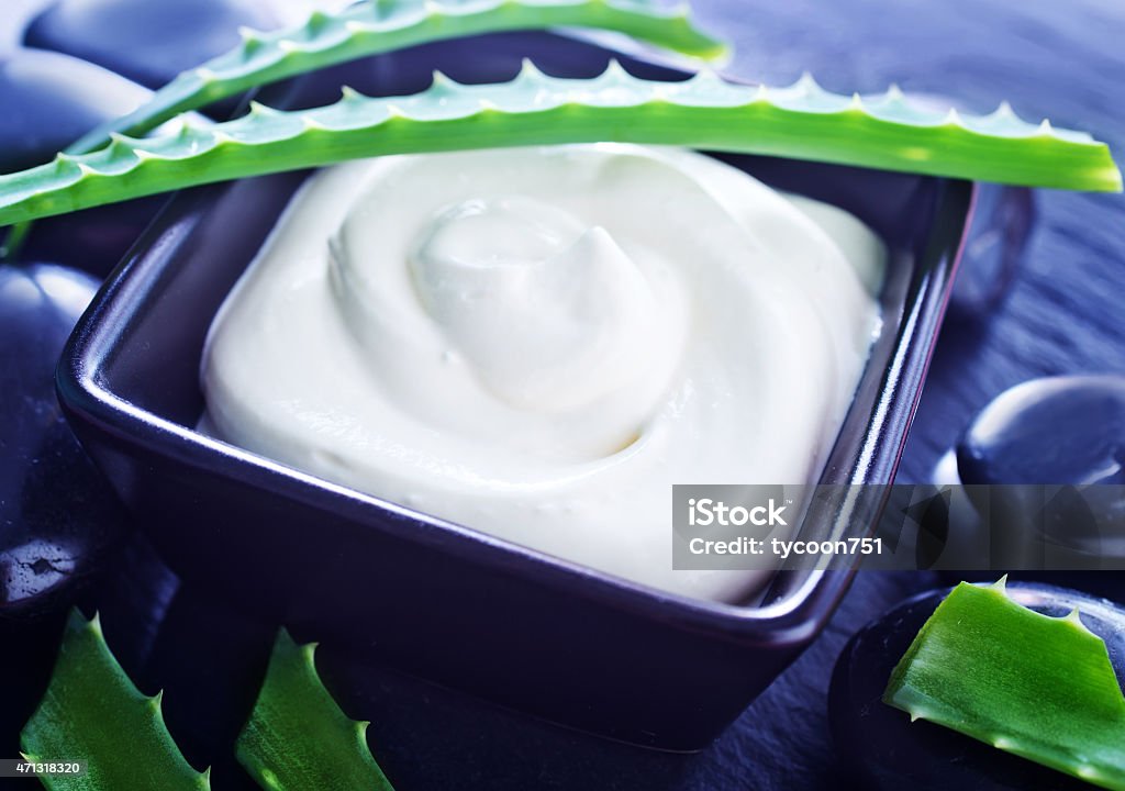 Aloe Vera with Lotion Box Aloe Vera with Lotion Box on a table 2015 Stock Photo