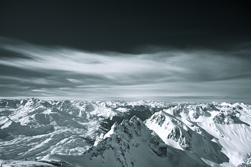 Panoramic view of St. Anton am Arlberg ski area