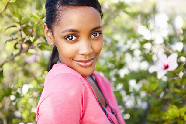 istock Pretty African American woman smiling 471319453