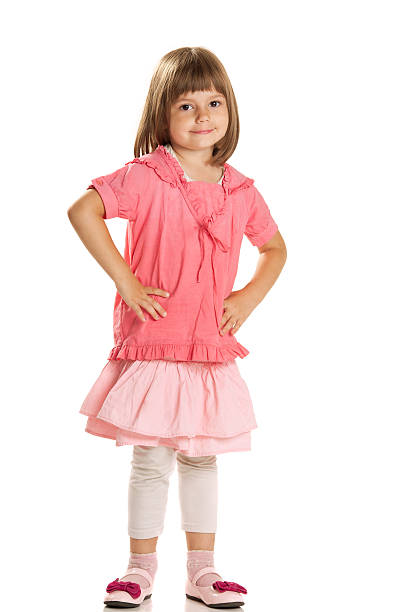 istock Little fashion model posing 471320637