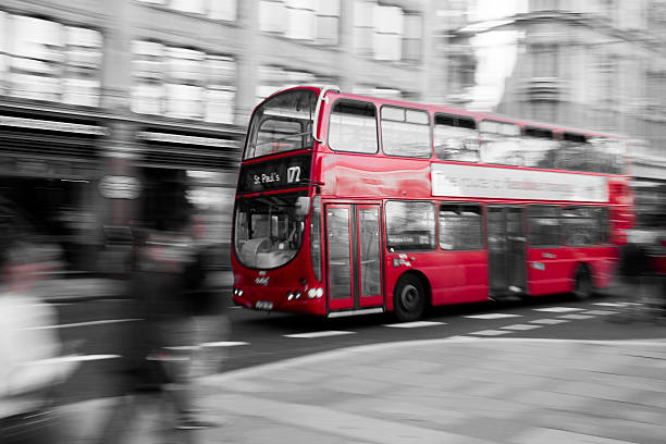 istock Typical red double decker bus in London - Selective Colour 471322094
