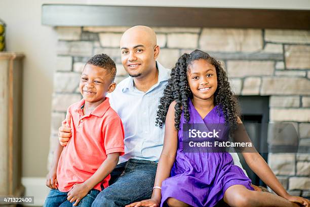 Father And Children Stock Photo - Download Image Now - 2015, Adolescence, Adult