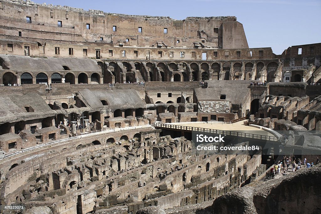 Blick auf das Kolosseum in Rom, Italien. - Lizenzfrei Amphitheater Stock-Foto