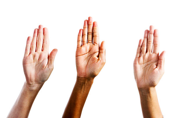 istock Three female hands make "Stop" gesture 471323947