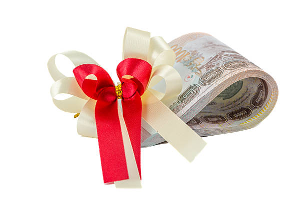 istock Stack of Thai baht cash on isolated background 471325462
