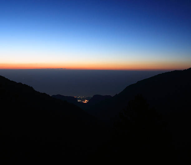 Sunrise (View from mountain Olympus) stock photo