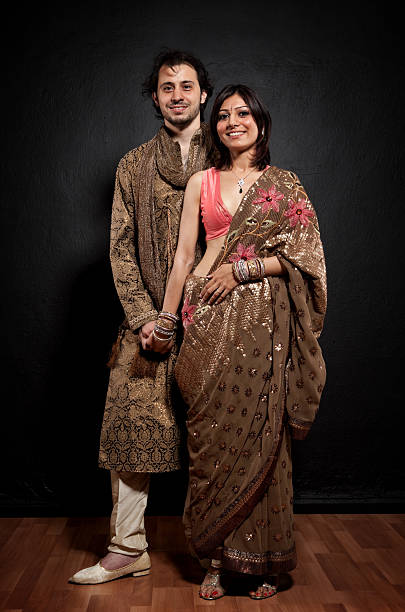 istock Young couple in traditional Indian clothes 471326619