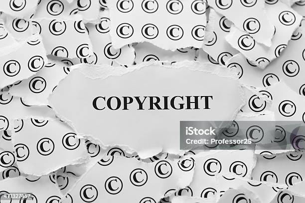 Copyright - Fotografie stock e altre immagini di Bianco - Bianco, Bianco e nero, Carta