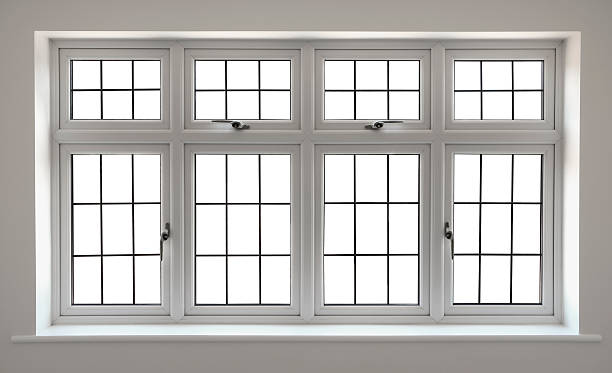 istock white leaded glass windows with clipping path 471330035