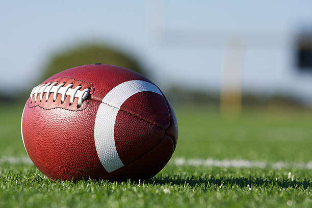 istock Football with the Field Beyond 471331053