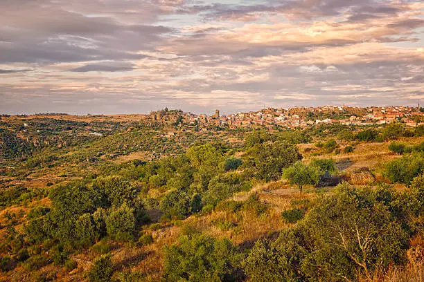 Image of the little village and  the surroundings of Fermoselle, in Zamora province of Castilla y Leon (Spain) take at sunset. Nikon D3x,Original Nikkor Lenses. RAW mode.and post-processed in "LightRoom" and/or "Photoshop" at 16 bits color deep.