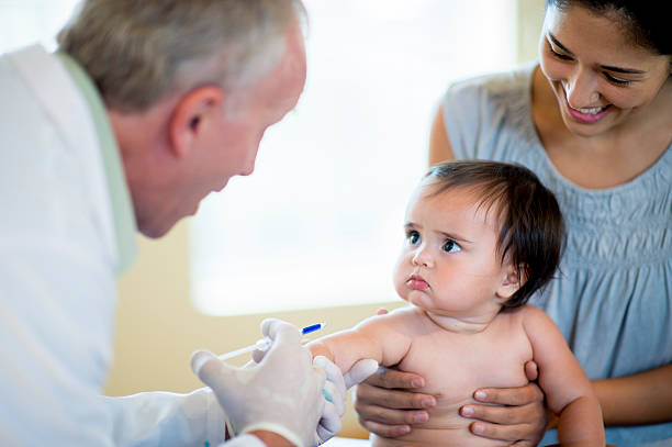 Baby Girl getting a Shot