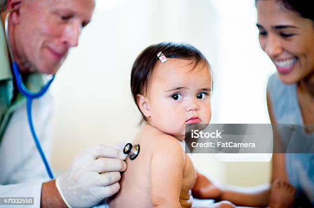 Baby At The Doctors Office Stock Photo - Download Image Now - Looking At Camera, Toddler, 12-17 Months