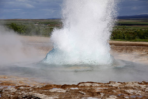 istock Strokkur geyser erupting in Geysir Iceland. 471333221