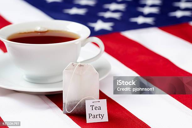Festa De Chá - Fotografias de stock e mais imagens de Movimento Tea Party - Movimento Tea Party, Azul, Bandeira