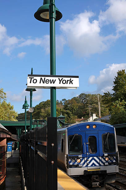Train to New York City stock photo