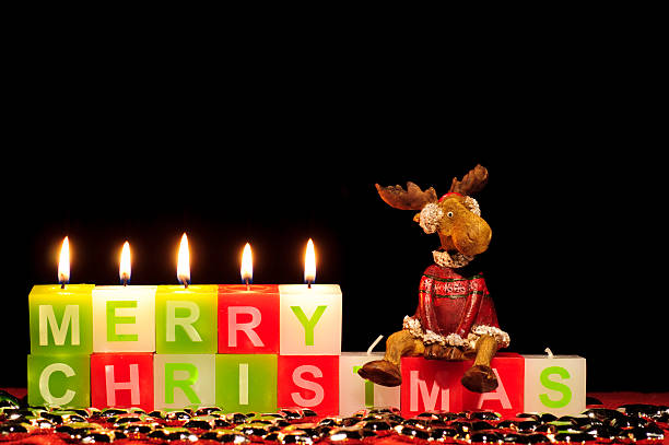 "Merry Christmas" with elk