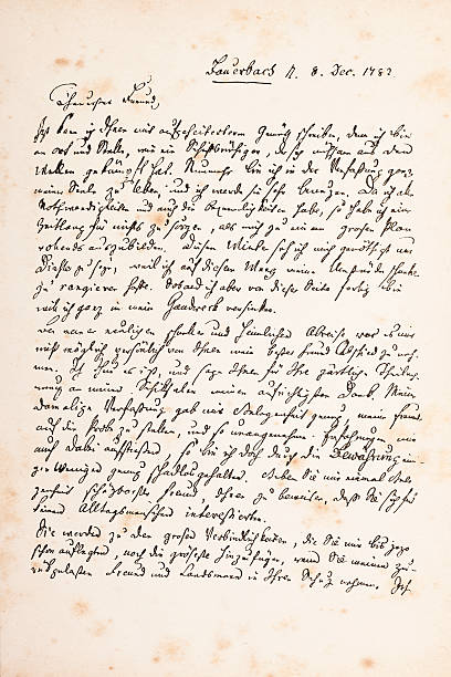 istock Engraving of handwritten letter from Friedrich Schiller 1782 471335287