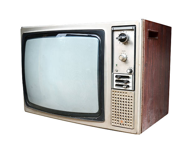 istock Old vintage TV isolated 471336341