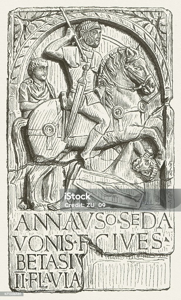 Roman auxiliar trooper - Royalty-free Romano Ilustração de stock