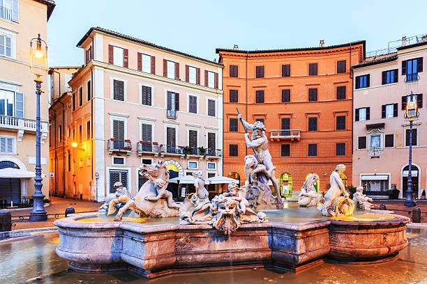 istock Fountain Of Neptune. Rome, Italy 471336906