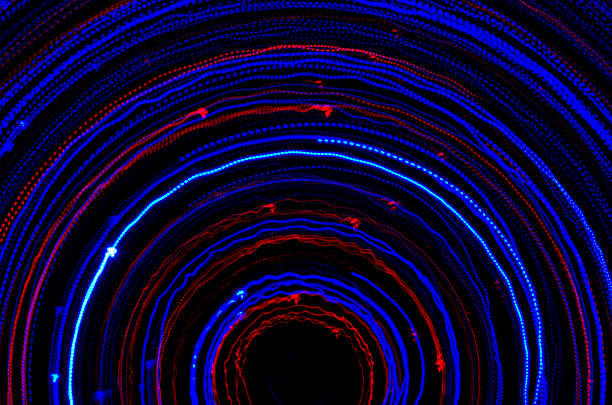 istock Colorful abstract background, using motion blur from tunnel lights night 471337044