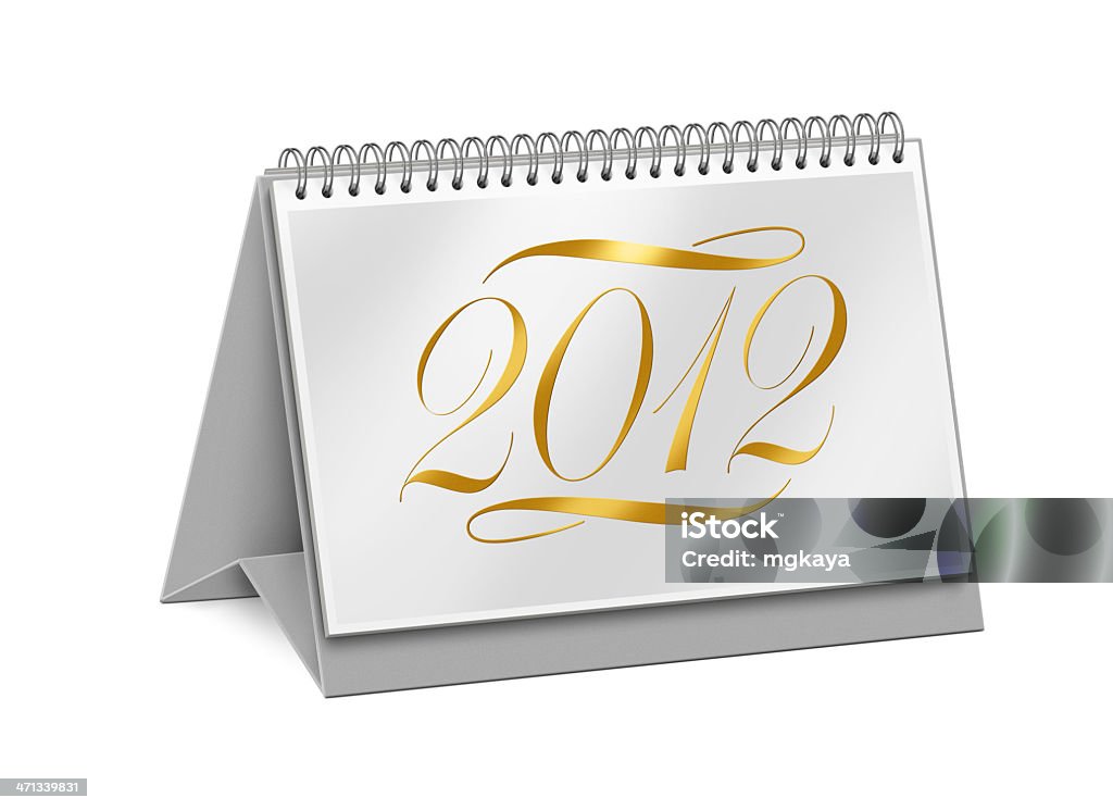 New Year 2012 Desktop Calendar Cover Spiral bound desktop calendar collection: Year 2012. 2012 Stock Photo