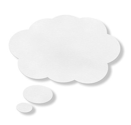 Speech Bubble, of white paper ready to accept any message