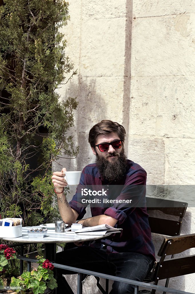 Man waiting for his friend 2015 Stock Photo
