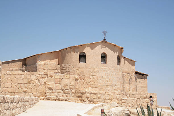 Church on mount Nebo Memorial church on mount Nebo mount nebo jordan stock pictures, royalty-free photos & images