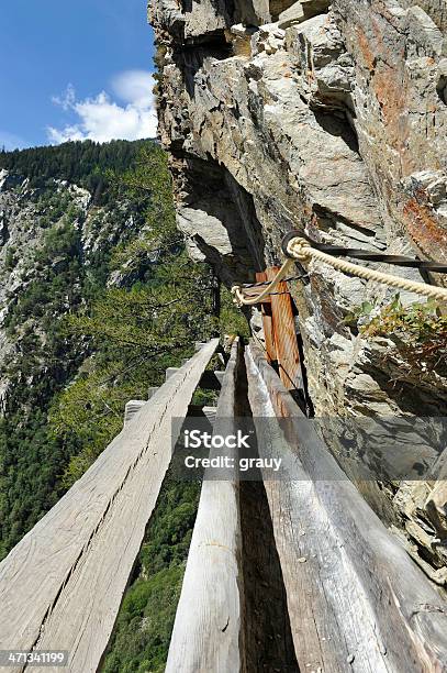 Artificial Reach In The Swiss Alp Valais Stock Photo - Download Image Now - Valais Canton, Canal, Water