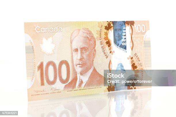 Nuovo Polimero Banconota Da 100 Dollari Canadesifront - Fotografie stock e altre immagini di Canada