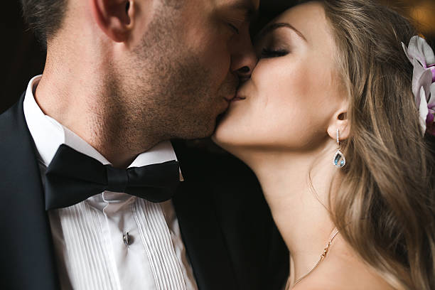 istock The bride and groom in a cozy house 471341236