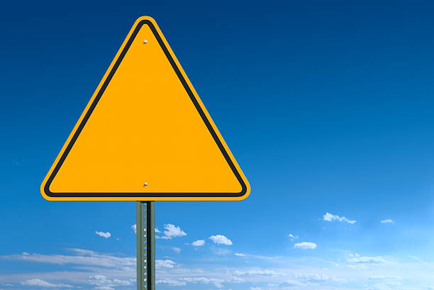 770+ Blank Yellow Triangle Road Sign Stock Photos, Pictures & Royalty