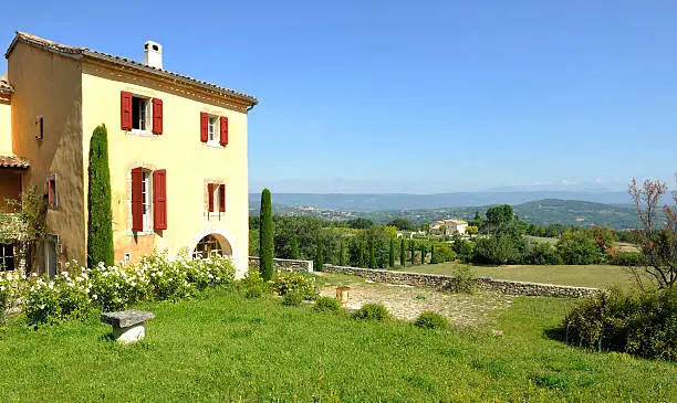The bastide "des Magnans" in Luberon - France. This is a very nice, small (6 rooms) and peaceful Bed and Breakfast located close to the village of Lacoste.