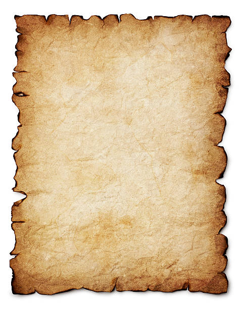 Treasure Map Background Antiqued paper with ripped and burnt edges.  Accommodates an 8.5" X 11" aspect ratio. burnt paper stock pictures, royalty-free photos & images