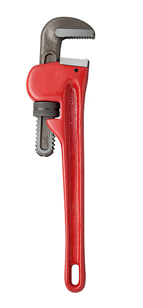 pipe wrench - adjustable wrench wrench isolated work tool stock-fotos und bilder