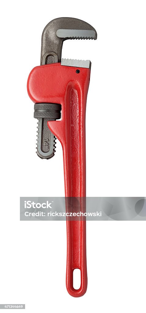 Llave ajustable para tuberías - Foto de stock de Llave - Herramienta de mano libre de derechos
