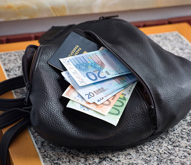 Icelandic money - crown in a black wallet