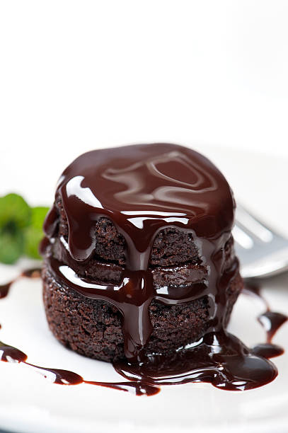 Warm Chocolate Cake stock photo