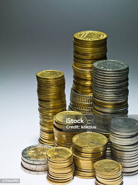 Stacked Coins Stock Photo - Download Image Now - Bank - Financial Building, Banking, Casino